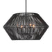 Uttermost Home Oversize - Rate to Be Quoted Uttermost Suva 4 Light Black Rope Pendant