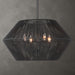 Uttermost Home Oversize - Rate to Be Quoted Uttermost Suva 4 Light Black Rope Pendant