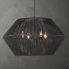 Uttermost Home Oversize - Rate to Be Quoted Uttermost Suva 4 Light Black Rope Pendant