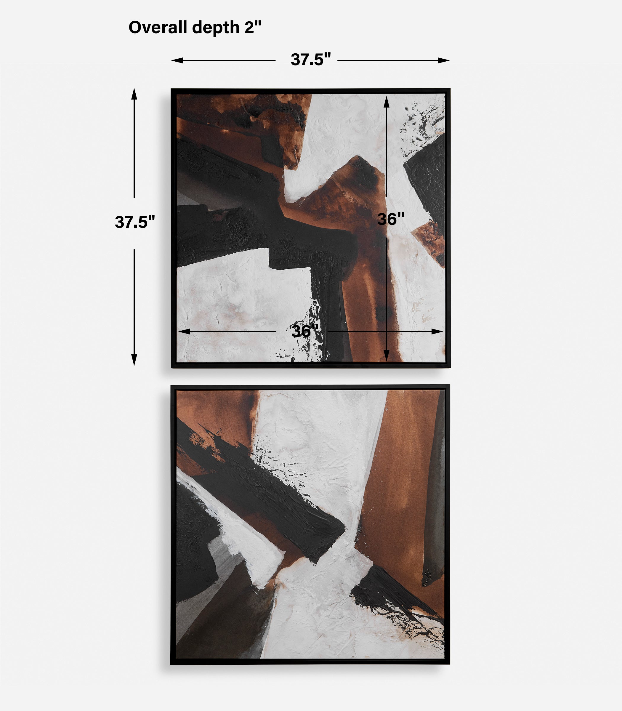 Uttermost Home Decor Oversized - Rate to be Quoted Uttermost Tactile Inspiration Framed Abstract Art, S/2