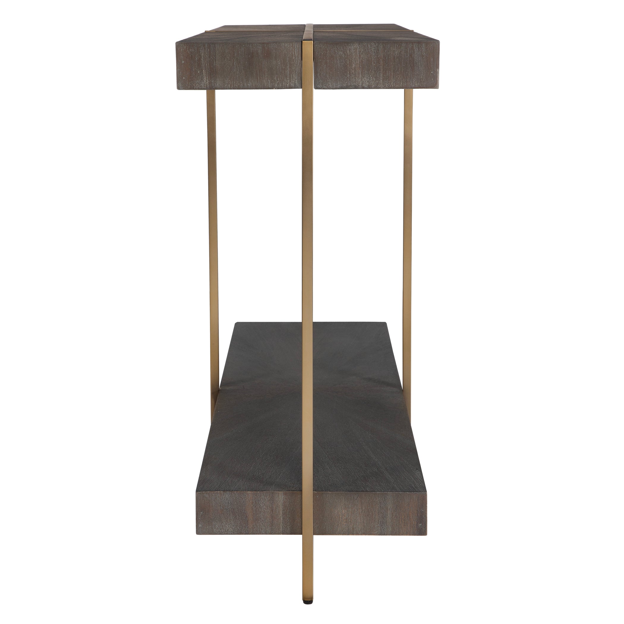 Uttermost Home Motor Freight - To be Quoted Uttermost Taja Modern Brass / Wood Console Table