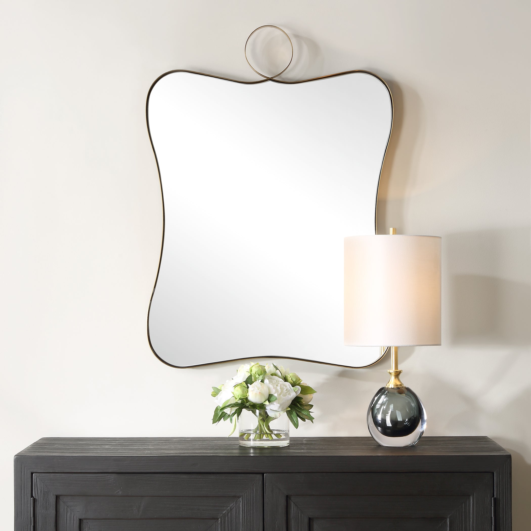 Uttermost Home Decor Uttermost Talia Brass Vanity Mirror