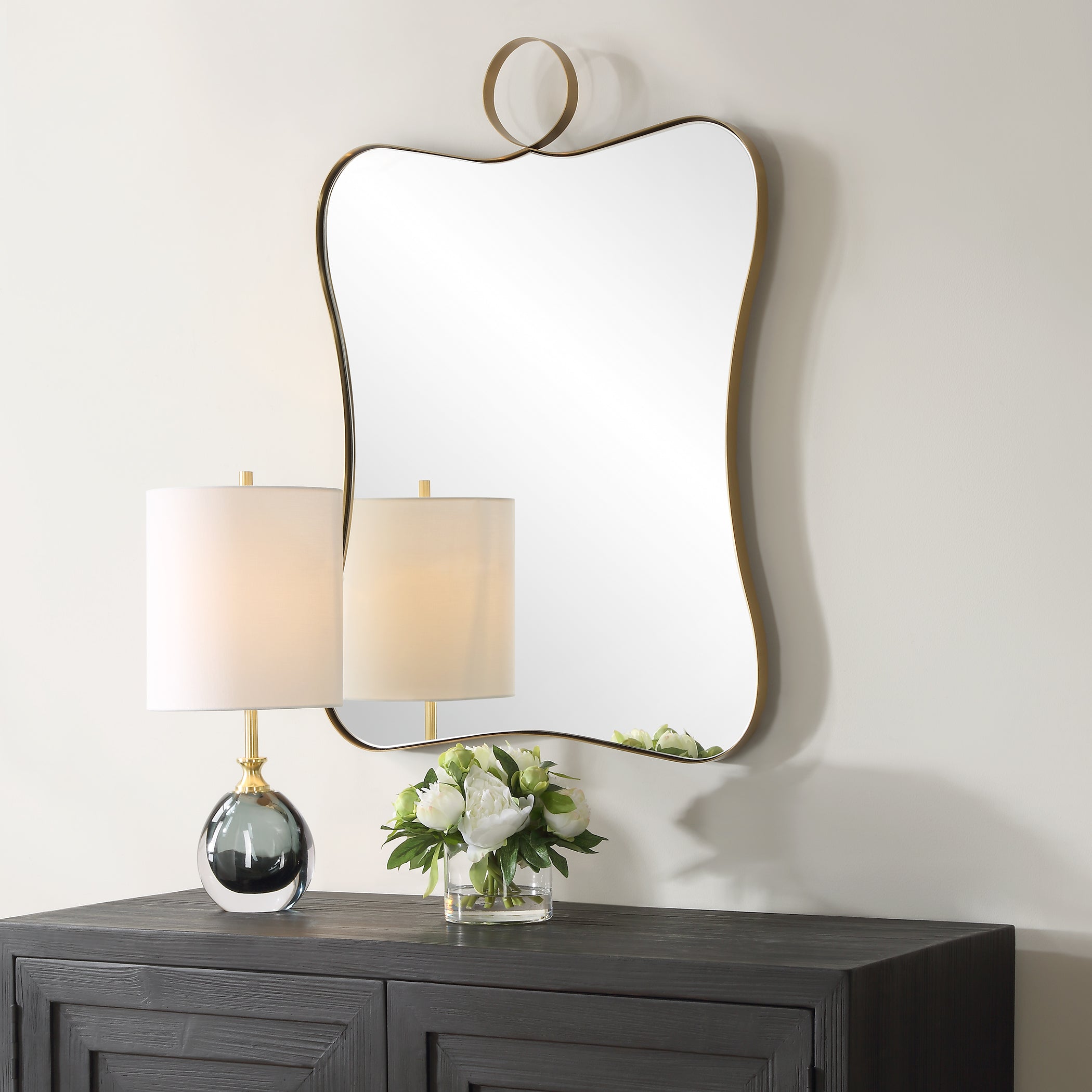 Uttermost Home Decor Uttermost Talia Brass Vanity Mirror