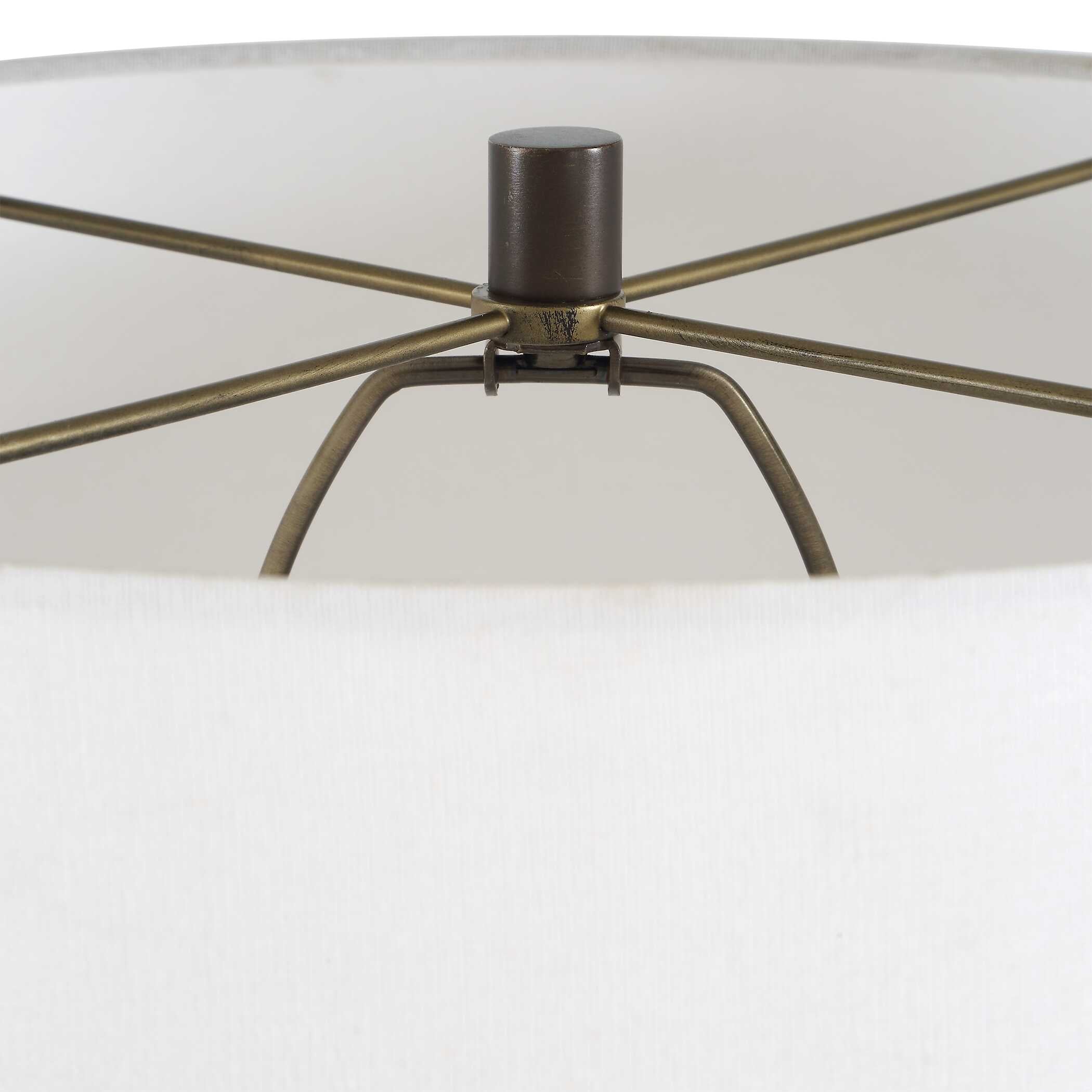 Uttermost Lighting Uttermost Tallarico Brass & Marble Floor Lamp