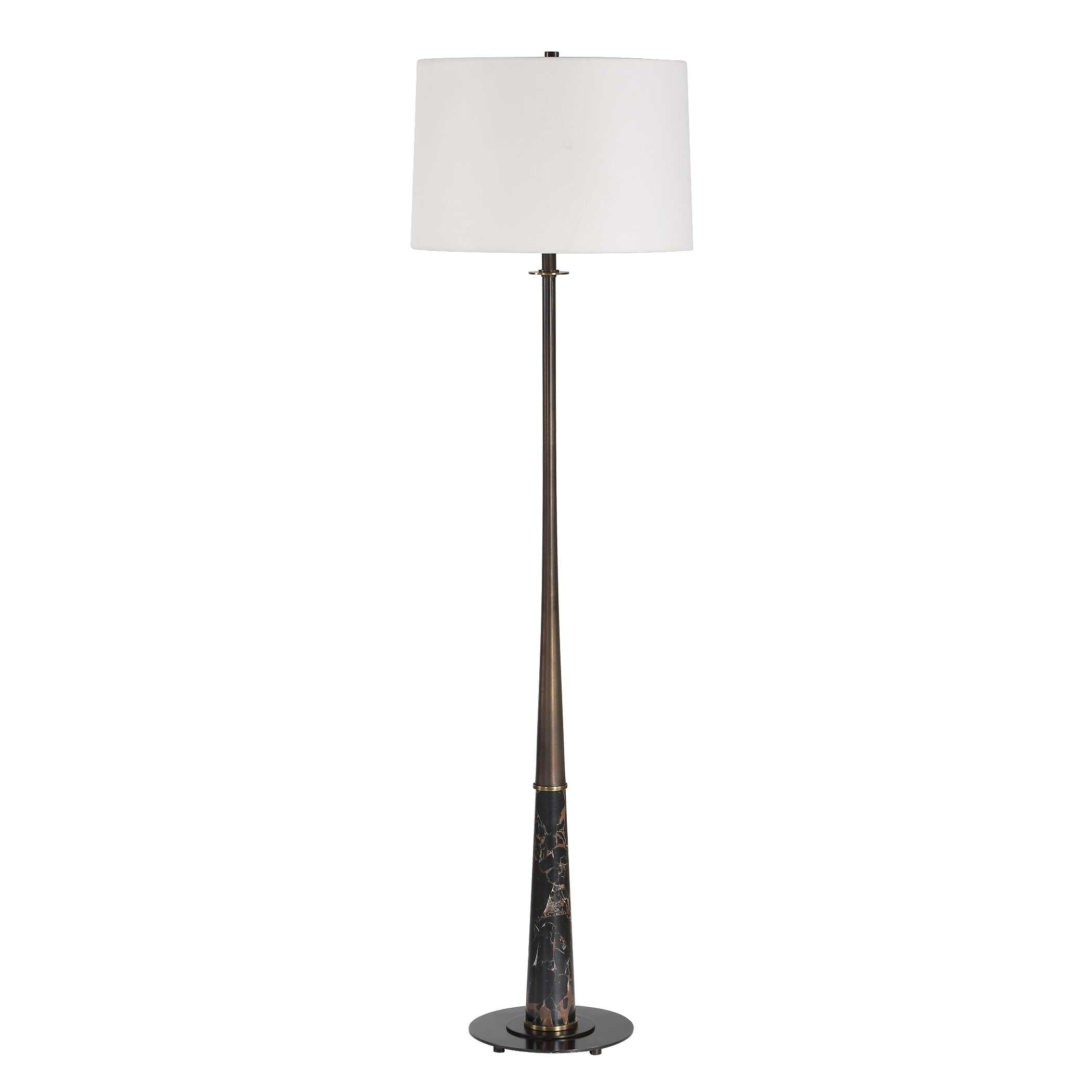 Uttermost Lighting Uttermost Tallarico Brass & Marble Floor Lamp