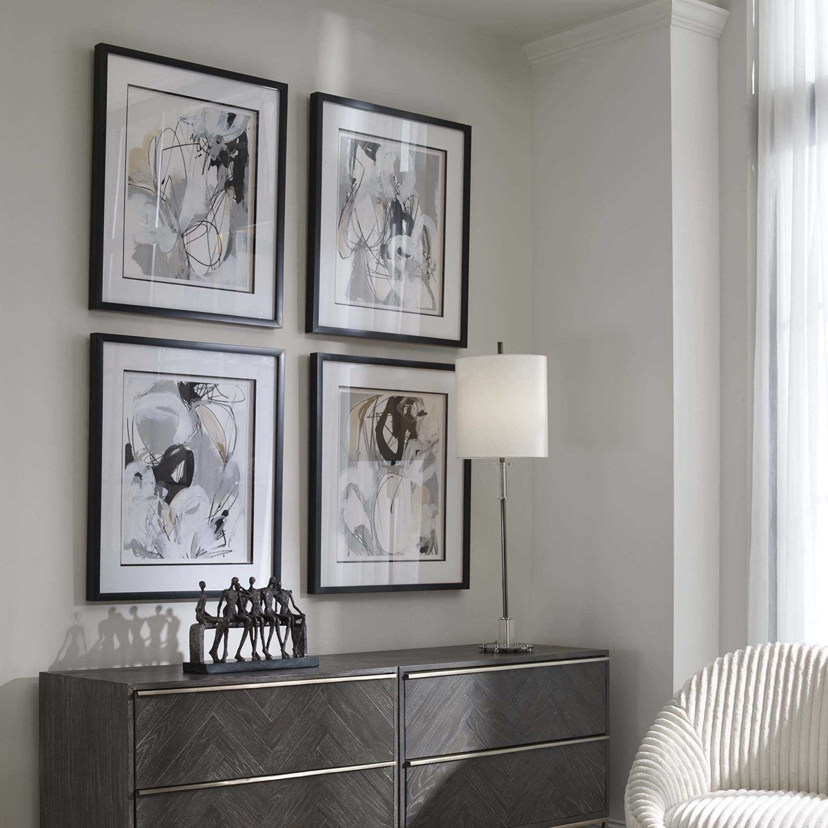 Uttermost Home Uttermost Tangled Threads Framed Prints, S/4