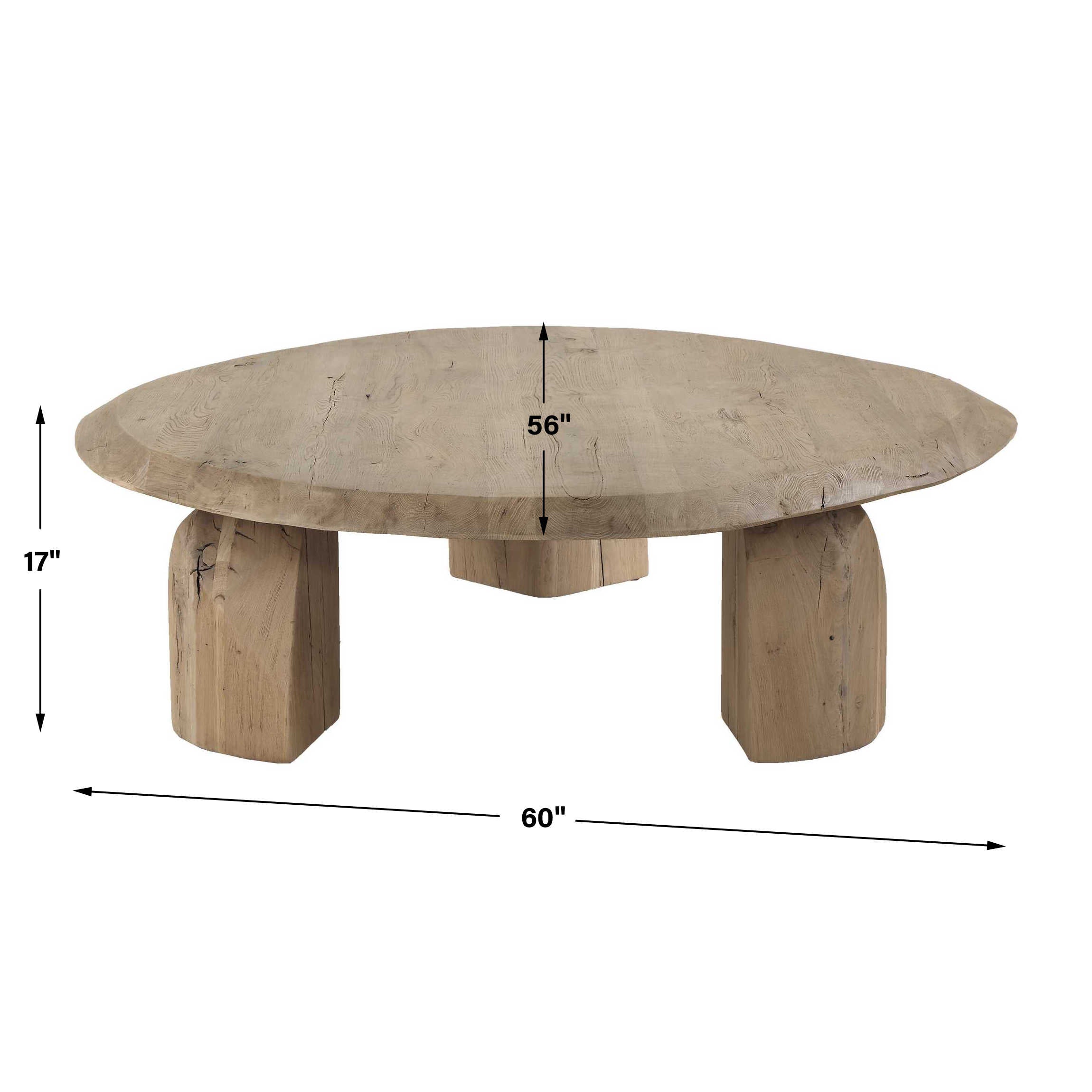 Uttermost Furniture Uttermost Tiernan Reclaimed Oak Round Coffee Table