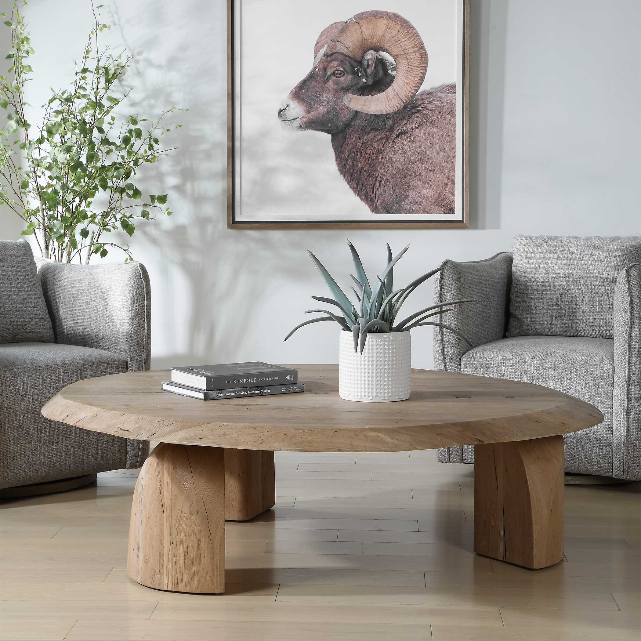 Uttermost Furniture Uttermost Tiernan Reclaimed Oak Round Coffee Table