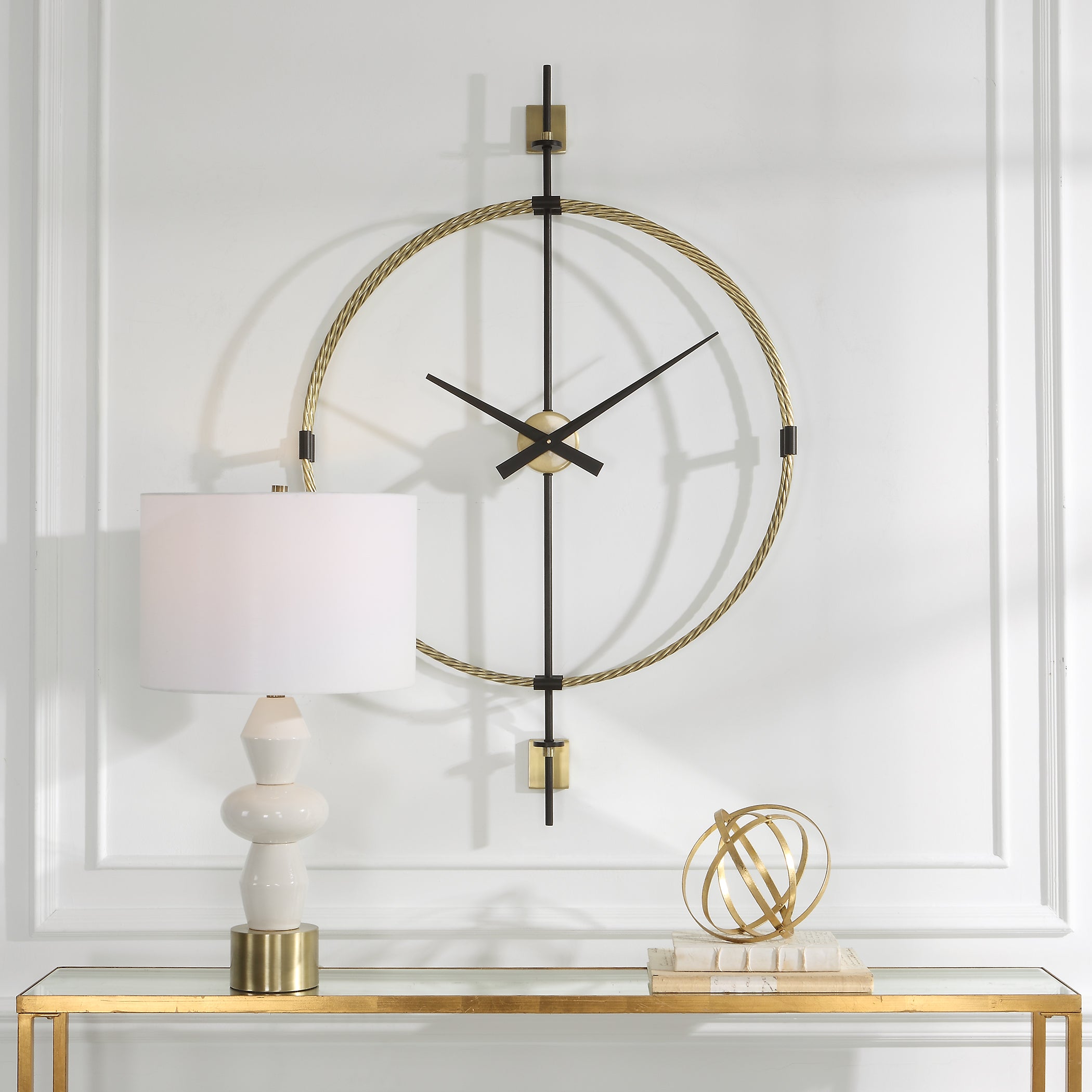 Uttermost Home Oversize - Rate to Be Quoted Uttermost Time Flies Modern Wall Clock