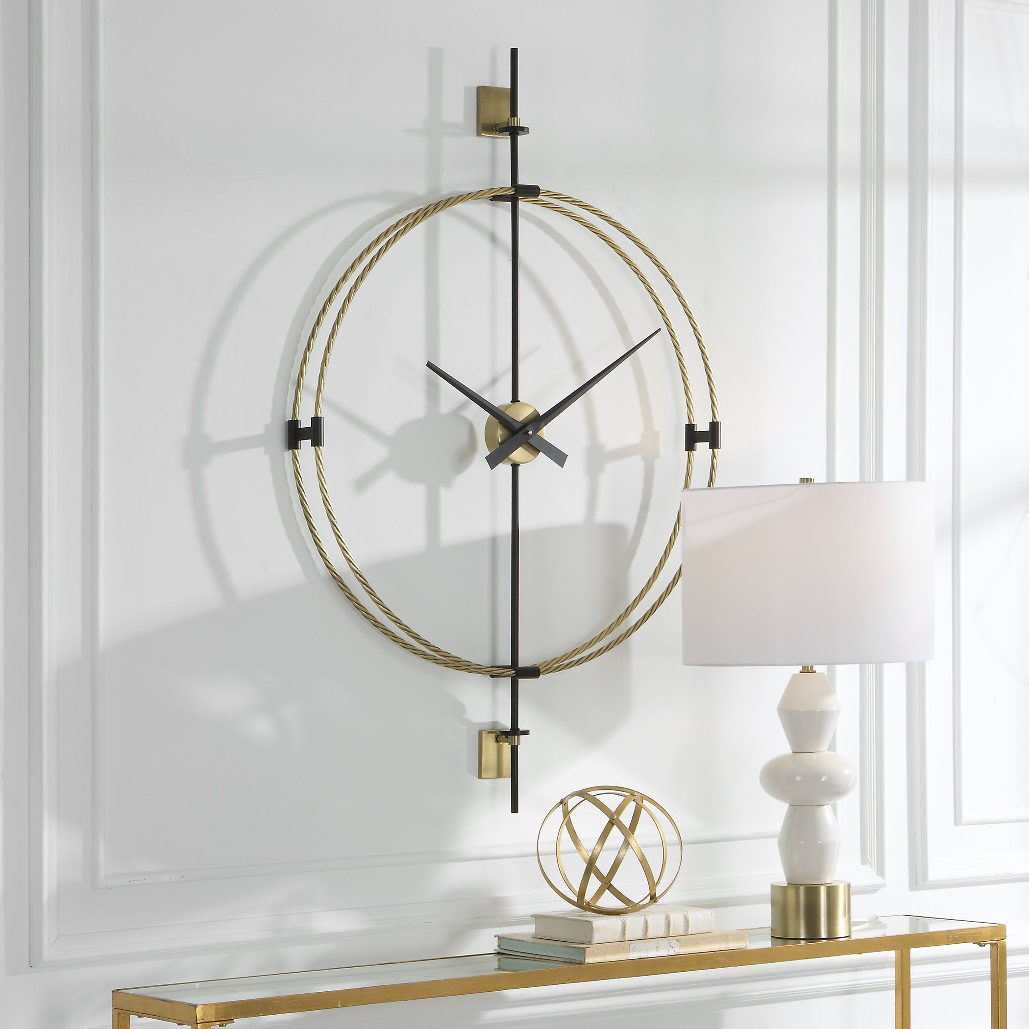 Uttermost Home Oversize - Rate to Be Quoted Uttermost Time Flies Modern Wall Clock