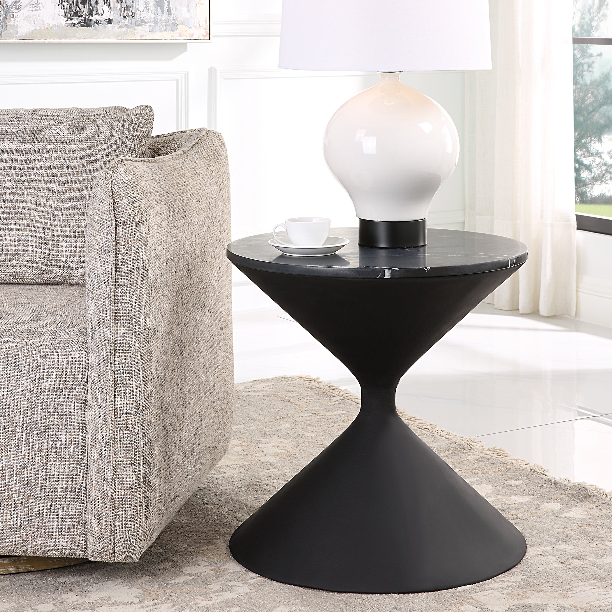 Uttermost Home Decor Motor Freight Rate to be Quoted Uttermost Time's Up Hourglass Shaped Side Table