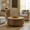 Uttermost Furniture Uttermost Tindall Round Travertine Coffee Table