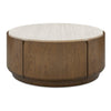 Uttermost Furniture Uttermost Tindall Round Travertine Coffee Table