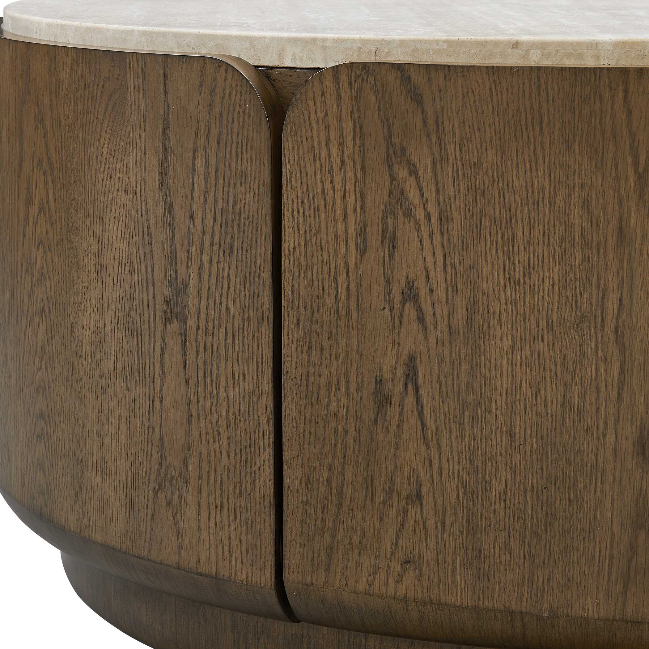 Uttermost Furniture Uttermost Tindall Round Travertine Coffee Table