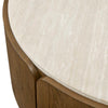 Uttermost Furniture Uttermost Tindall Round Travertine Coffee Table