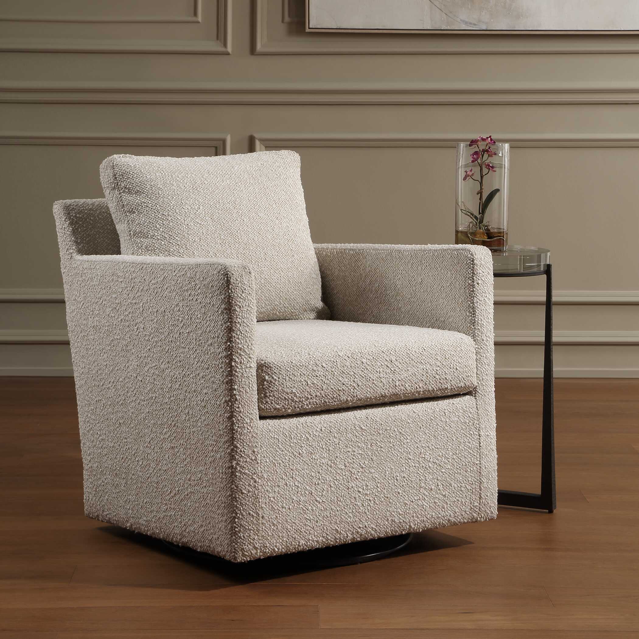 Uttermost Furniture Uttermost Tisdell Cream Swivel/Glider Chair