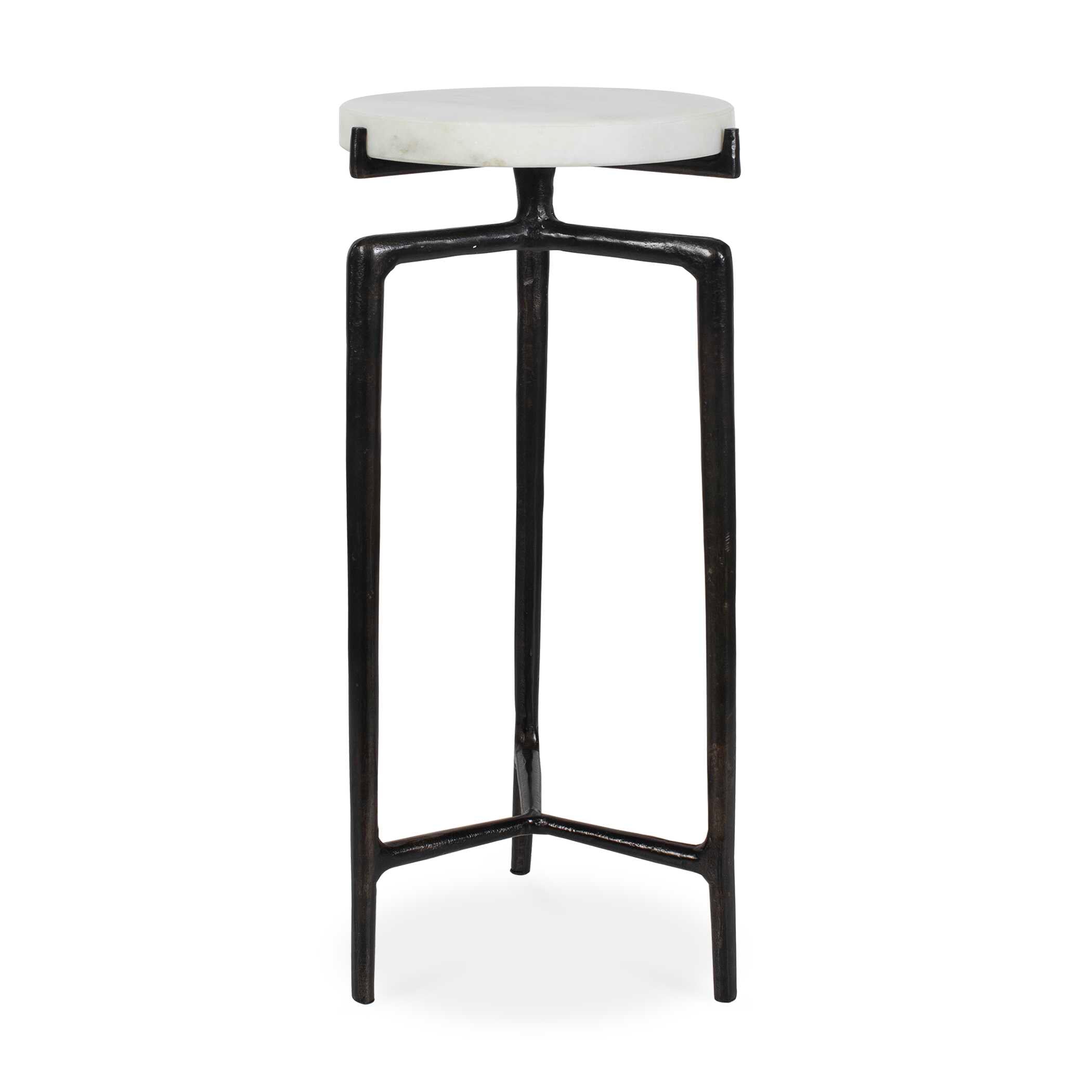 Uttermost Furniture Uttermost Tobias White Marble Slab Drink Table