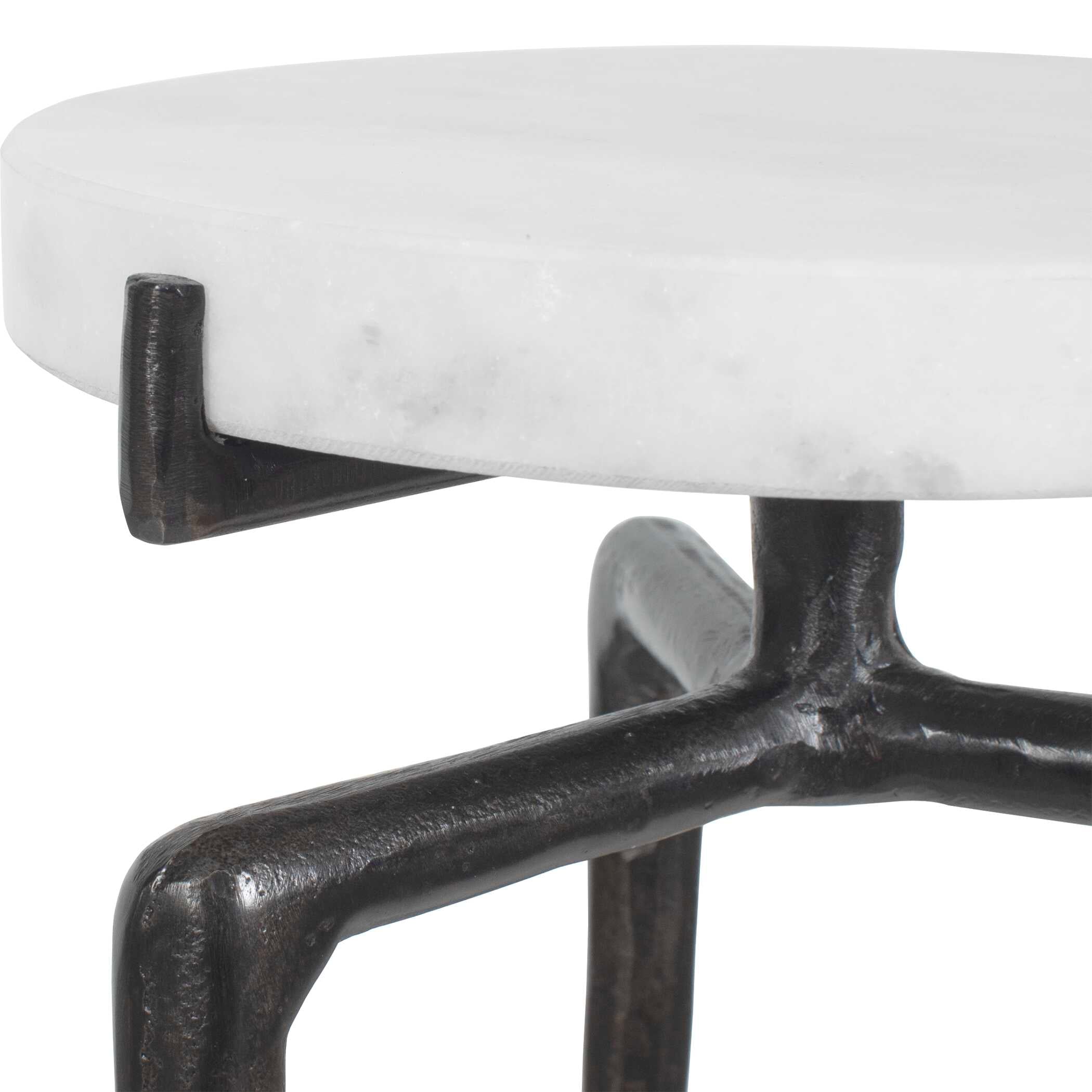 Uttermost Furniture Uttermost Tobias White Marble Slab Drink Table