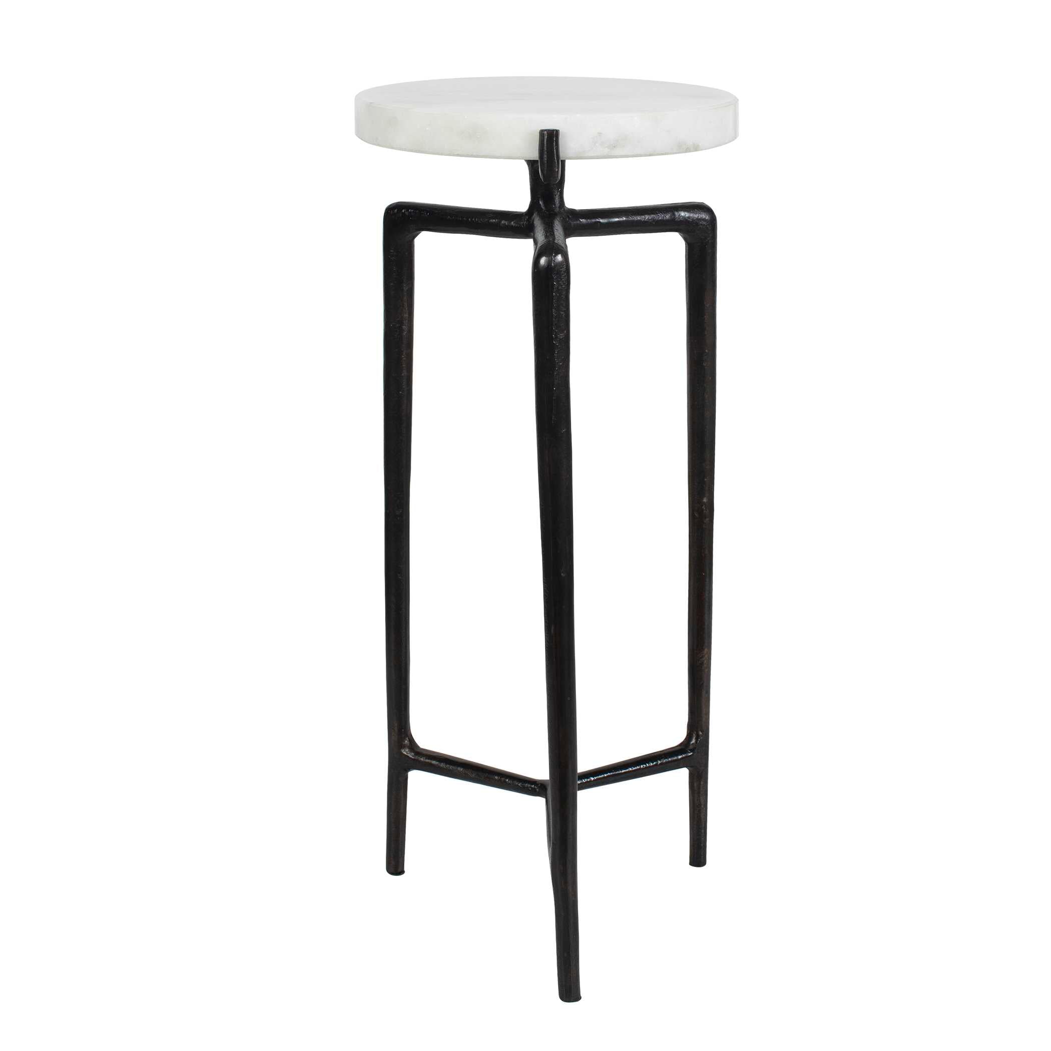 Uttermost Furniture Uttermost Tobias White Marble Slab Drink Table