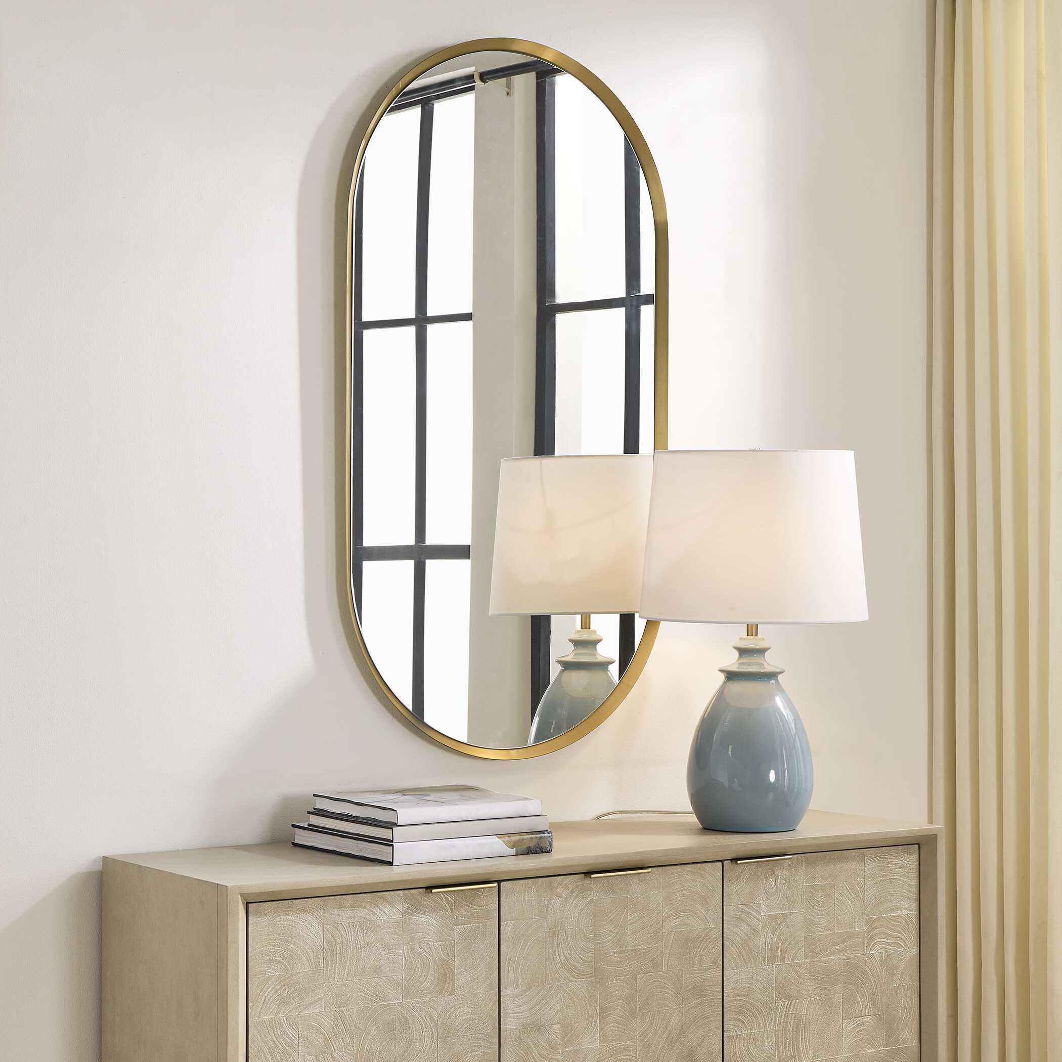Uttermost Home Decor Uttermost Torrado Oval Brass Mirror