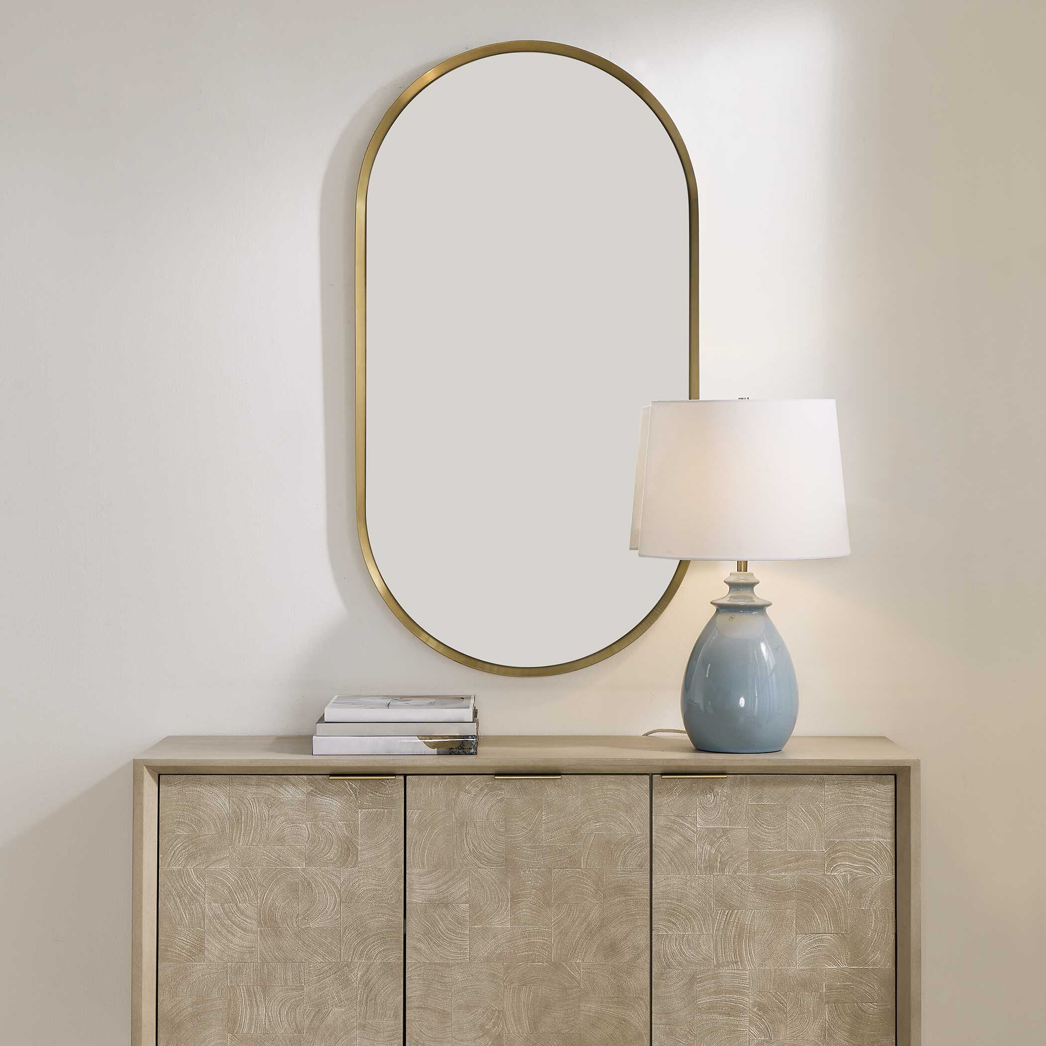 Uttermost Home Decor Uttermost Torrado Oval Brass Mirror