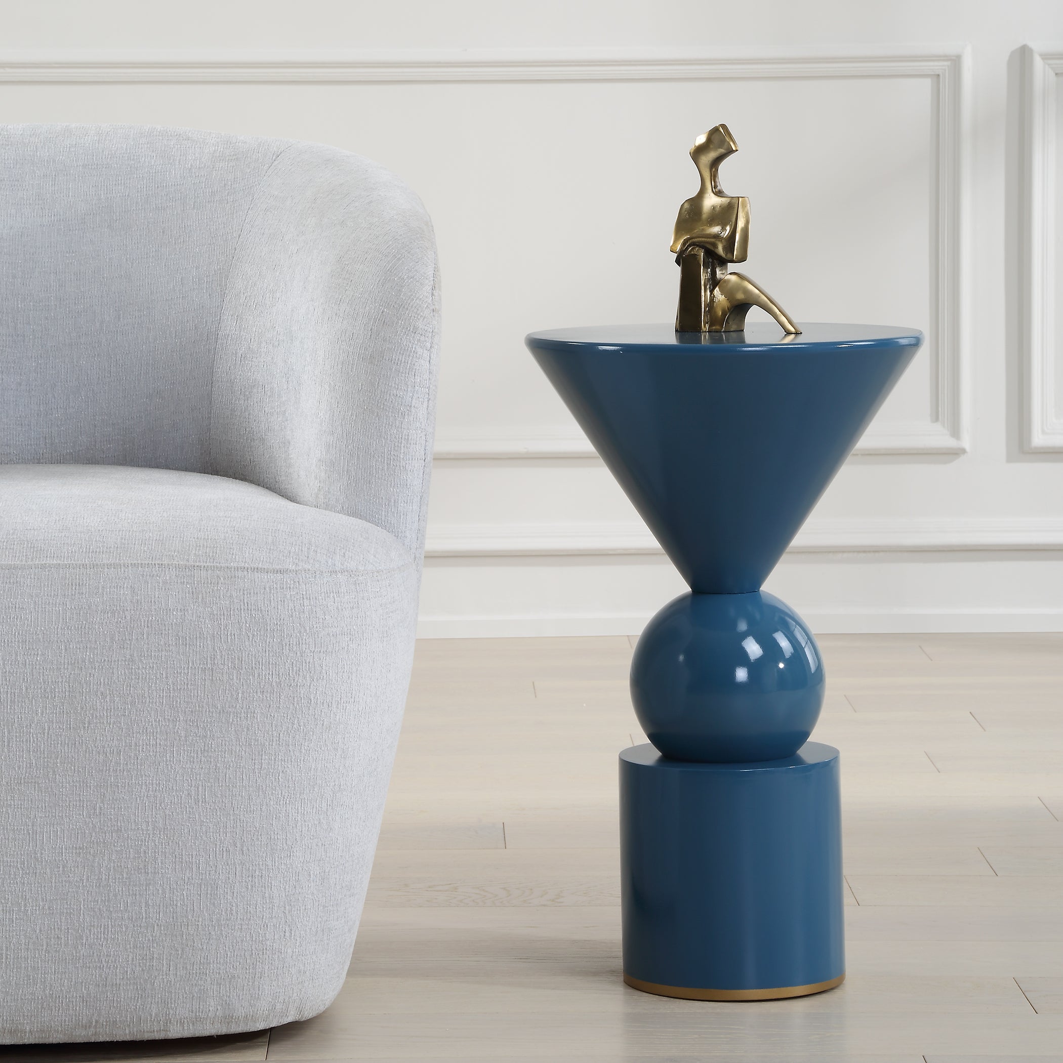 Uttermost Furniture Uttermost Trig Blue Accent Table