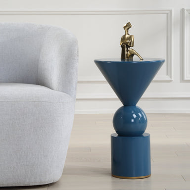 Uttermost Furniture Uttermost Trig Blue Accent Table