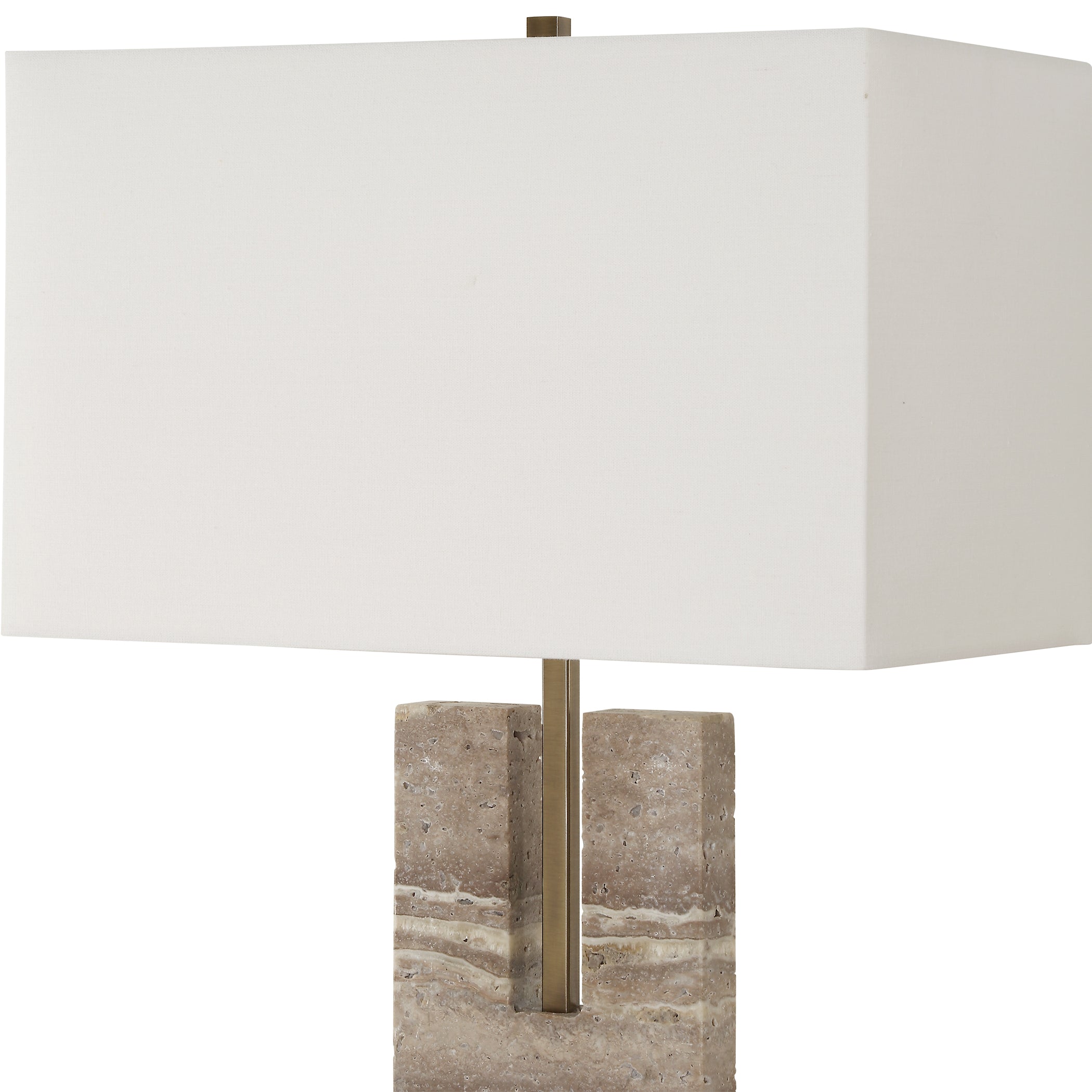 Uttermost Lighting Uttermost Turning Point Travertine Table Lamp