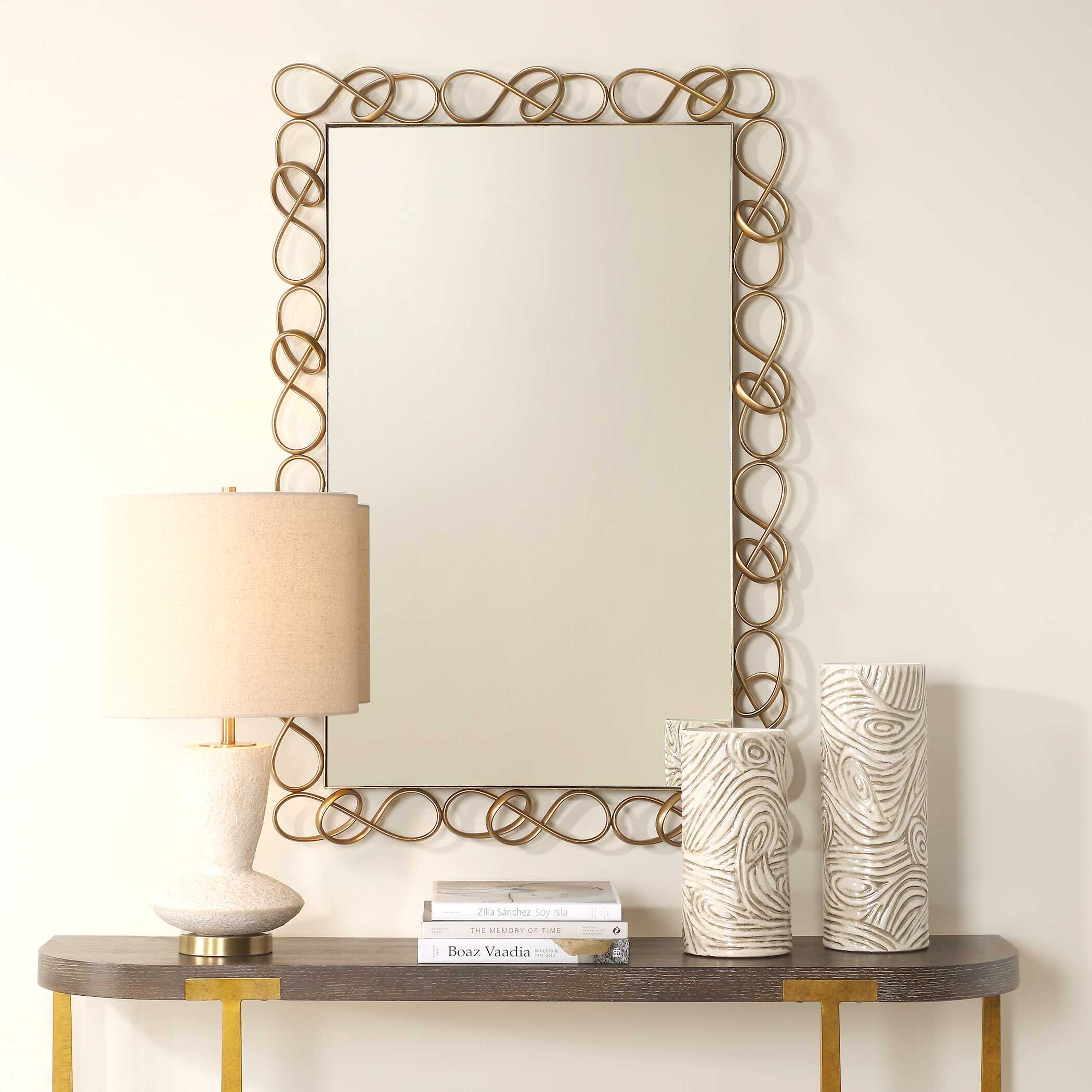 Uttermost Home Decor Uttermost Twist It Antique Brass Mirror