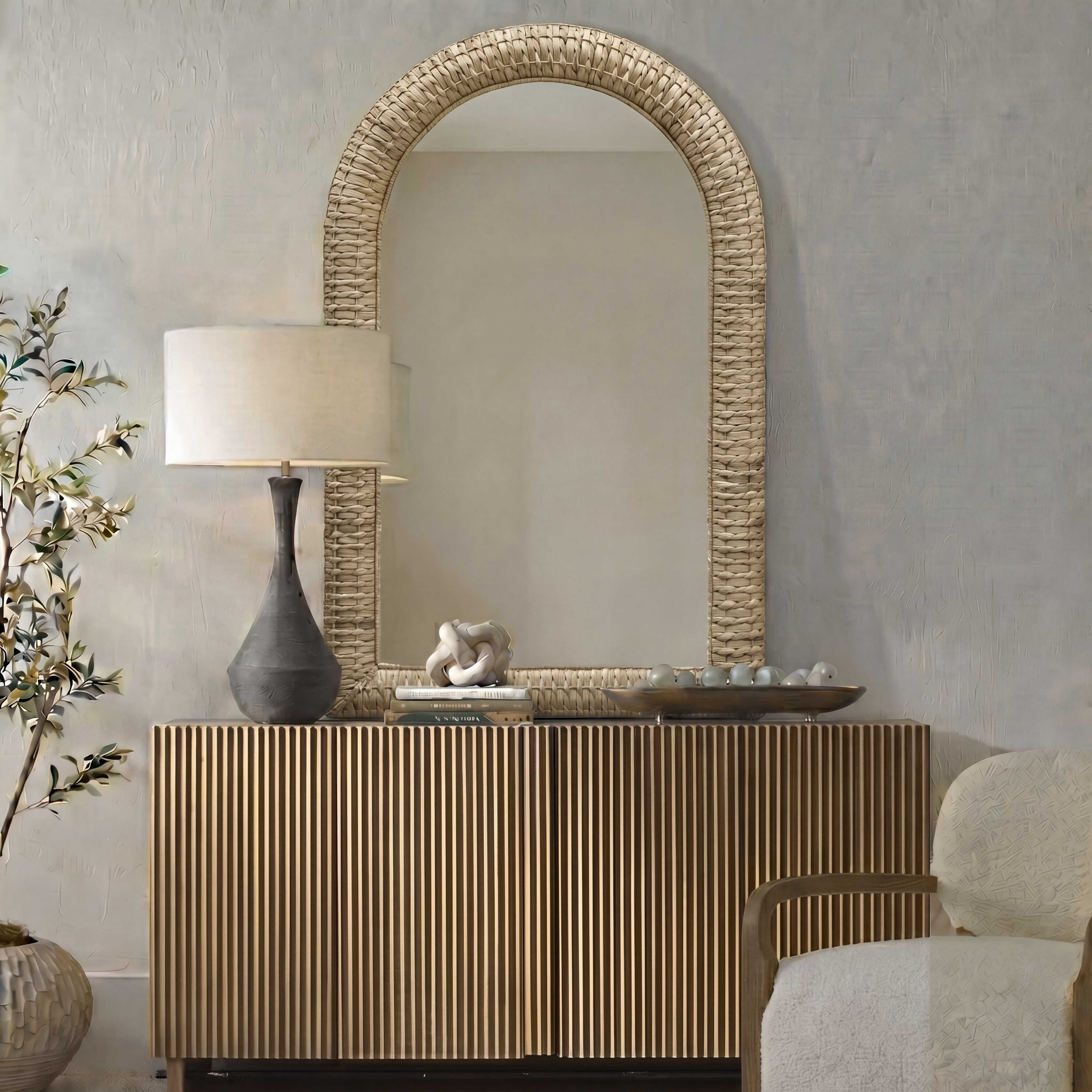 Uttermost Home Decor Uttermost Twisted Seagrass Arch Mirror