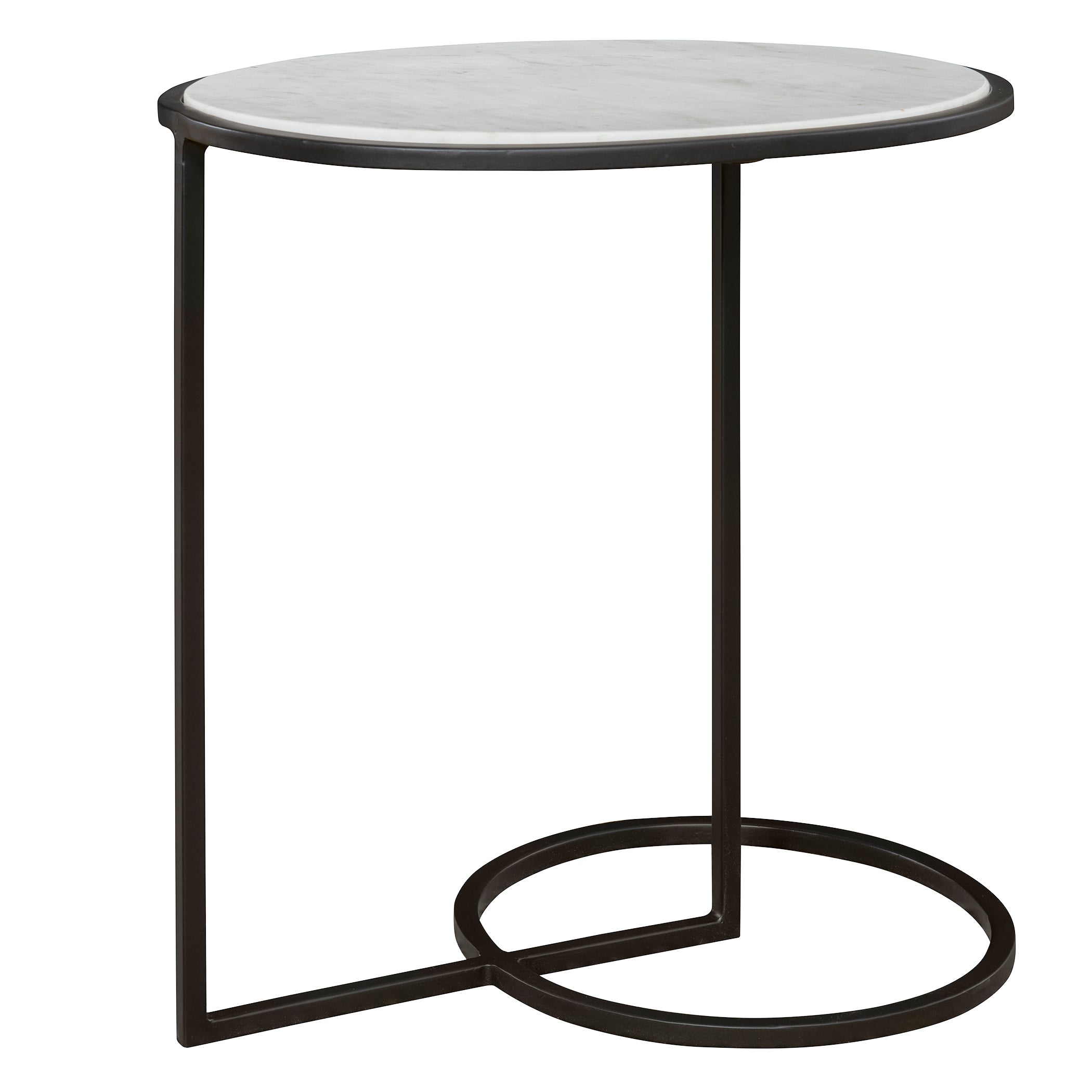 Uttermost Furniture Uttermost Twofold White Marble Accent Table