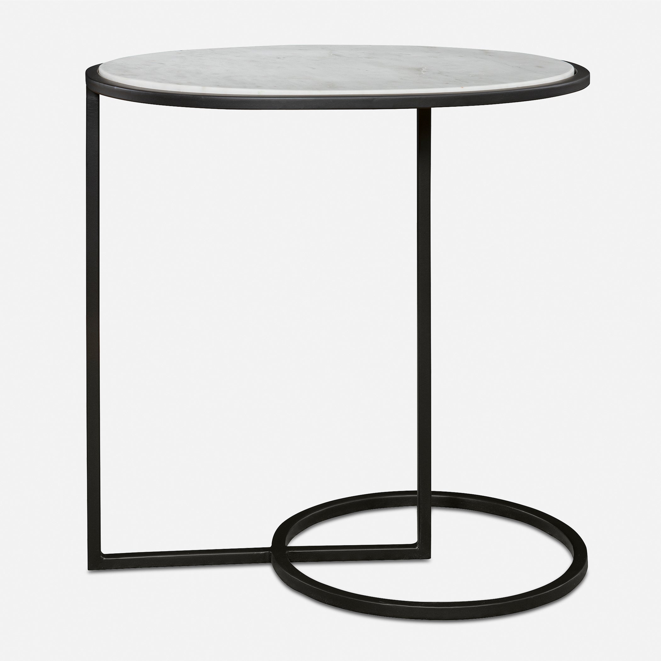 Uttermost Furniture Uttermost Twofold White Marble Accent Table