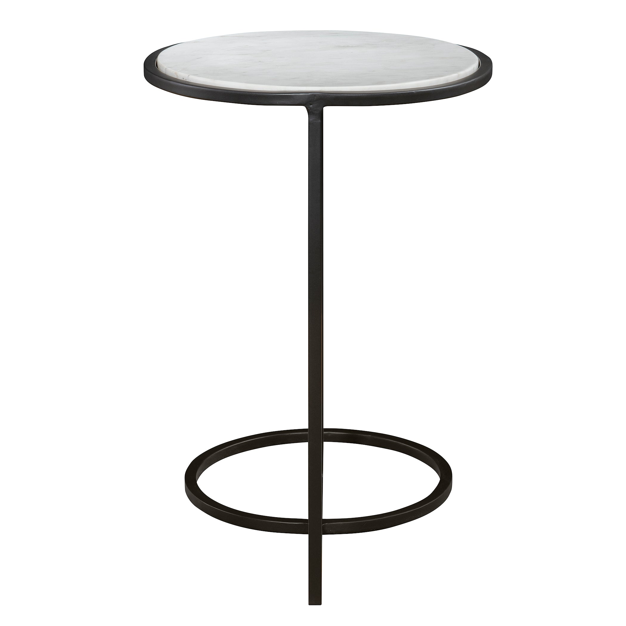 Uttermost Furniture Uttermost Twofold White Marble Accent Table