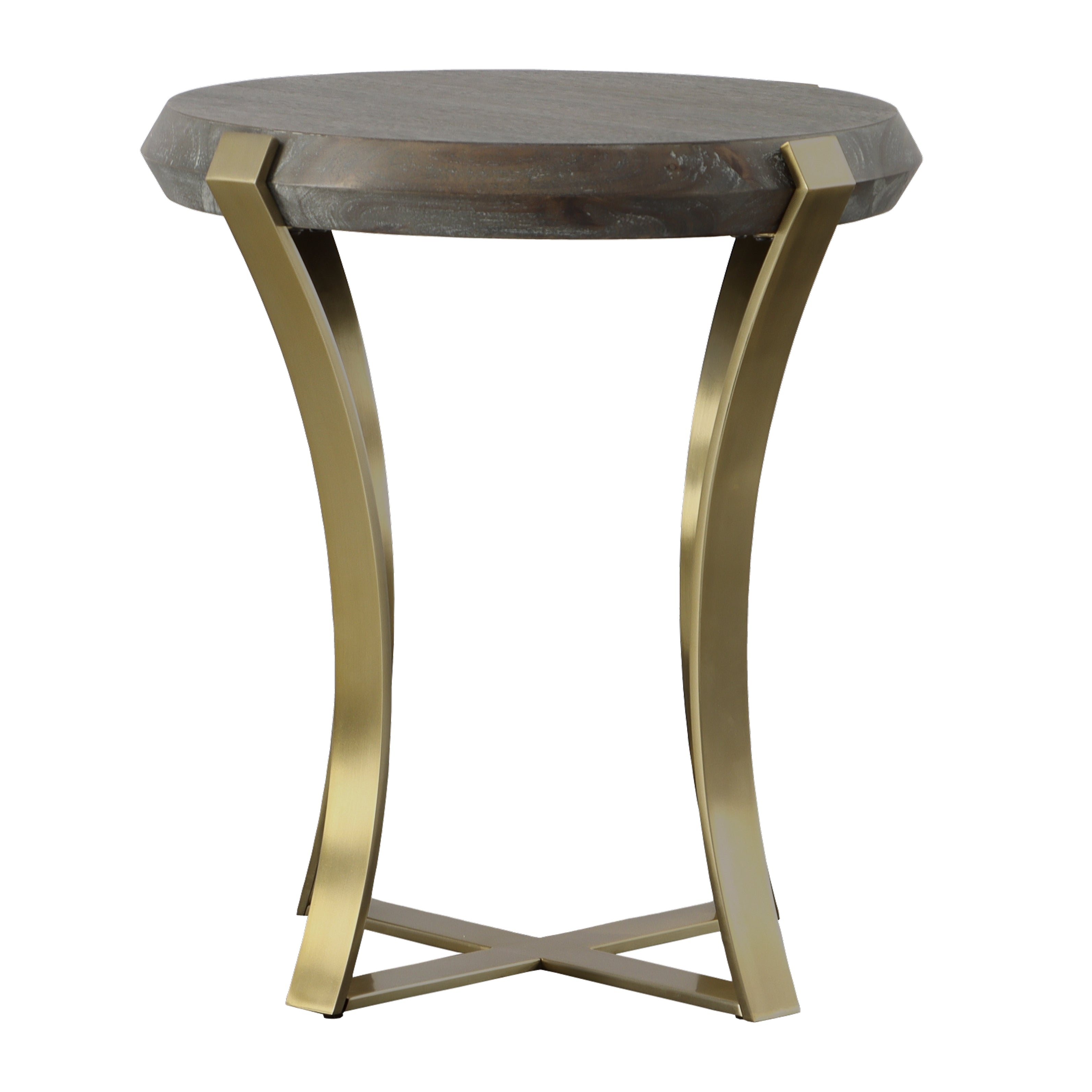 Uttermost Home Uttermost Unite Brass Leg Wood Side Table