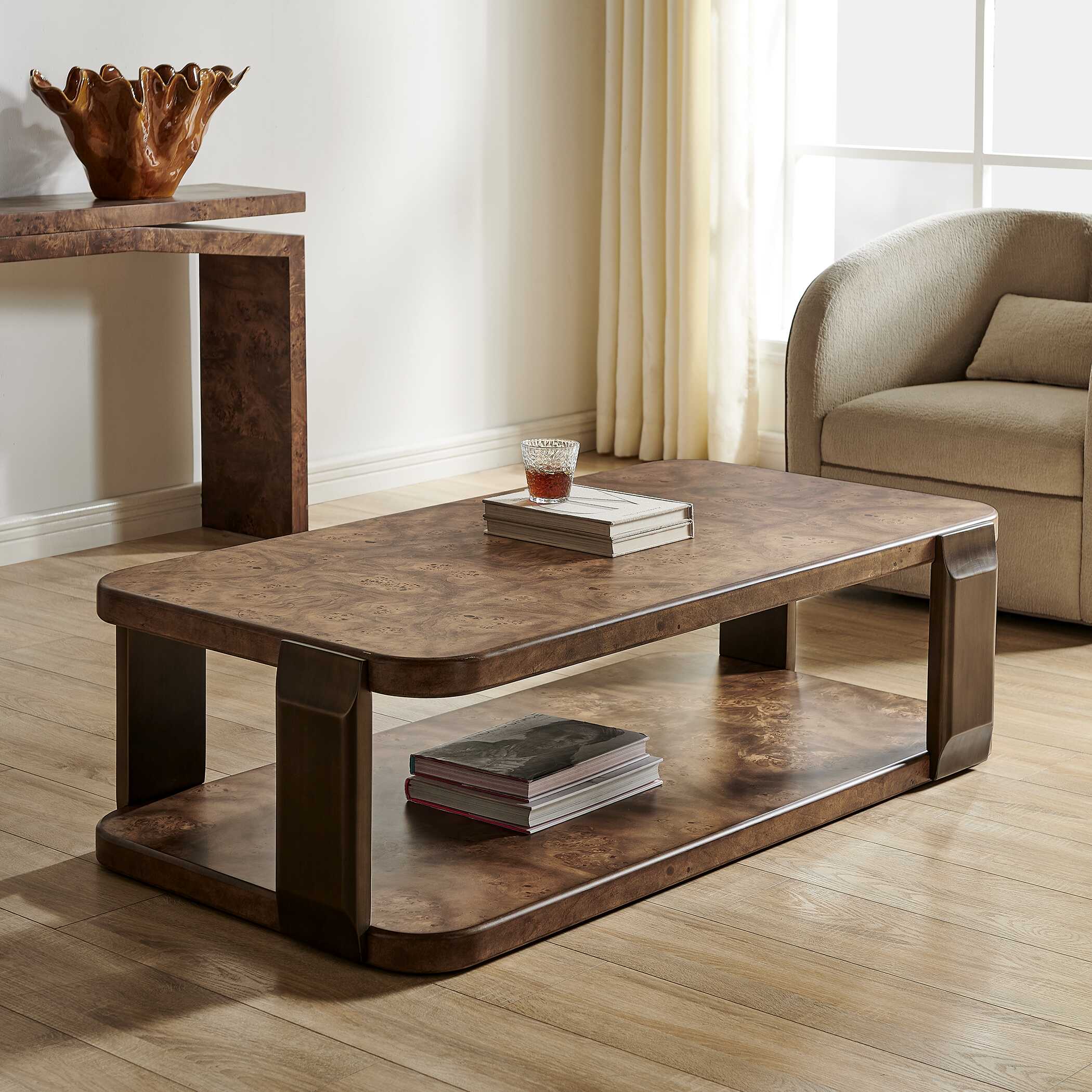 Uttermost Furniture Uttermost Vance Mappa Burl Coffee Table