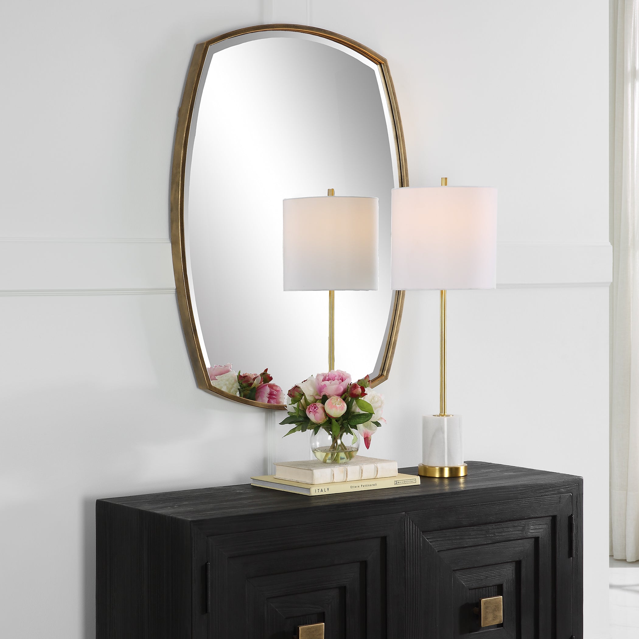 Uttermost Home Uttermost Varenna Aged Gold Vanity Mirror