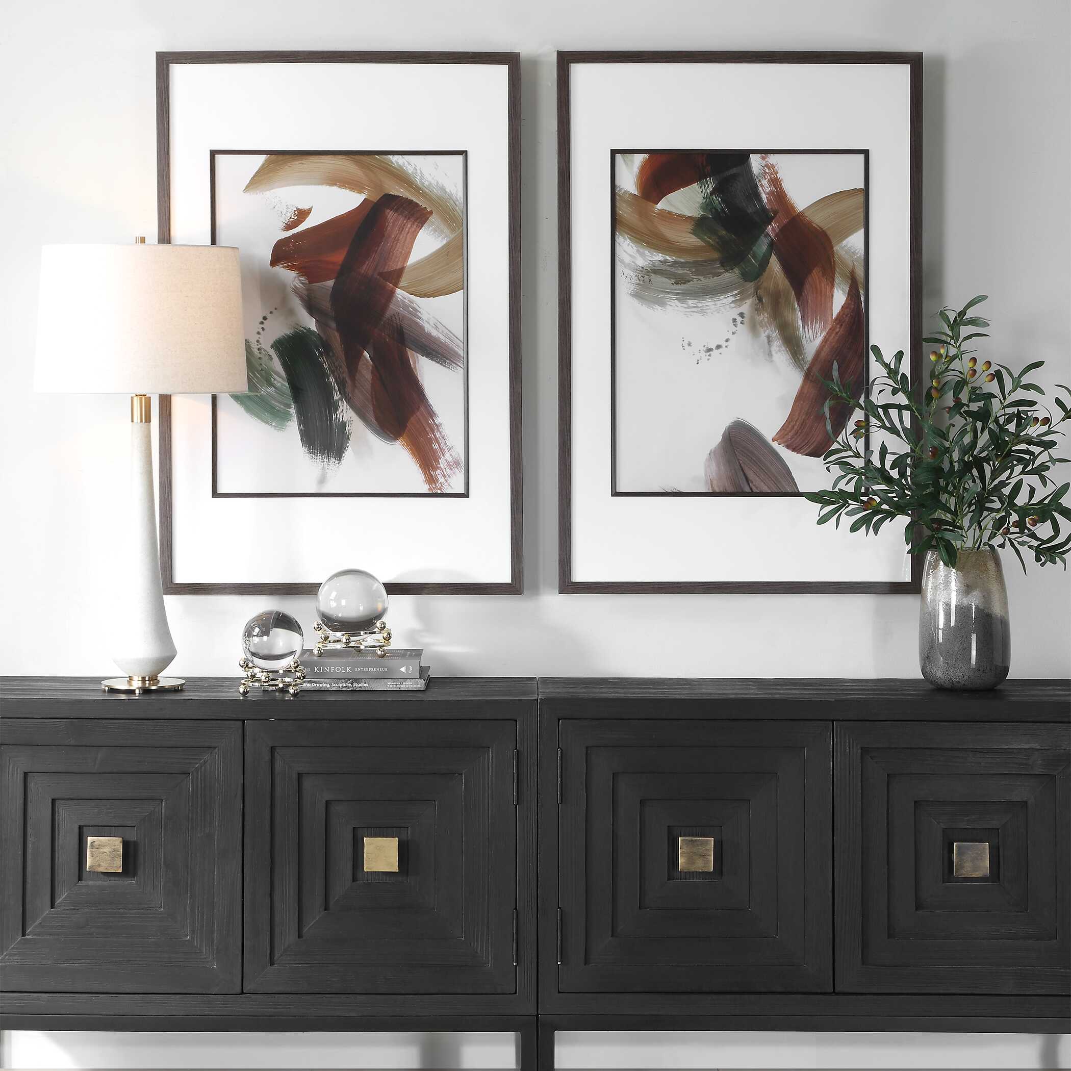 Uttermost Home Decor Uttermost Velocity Framed Abstract Prints, S/2