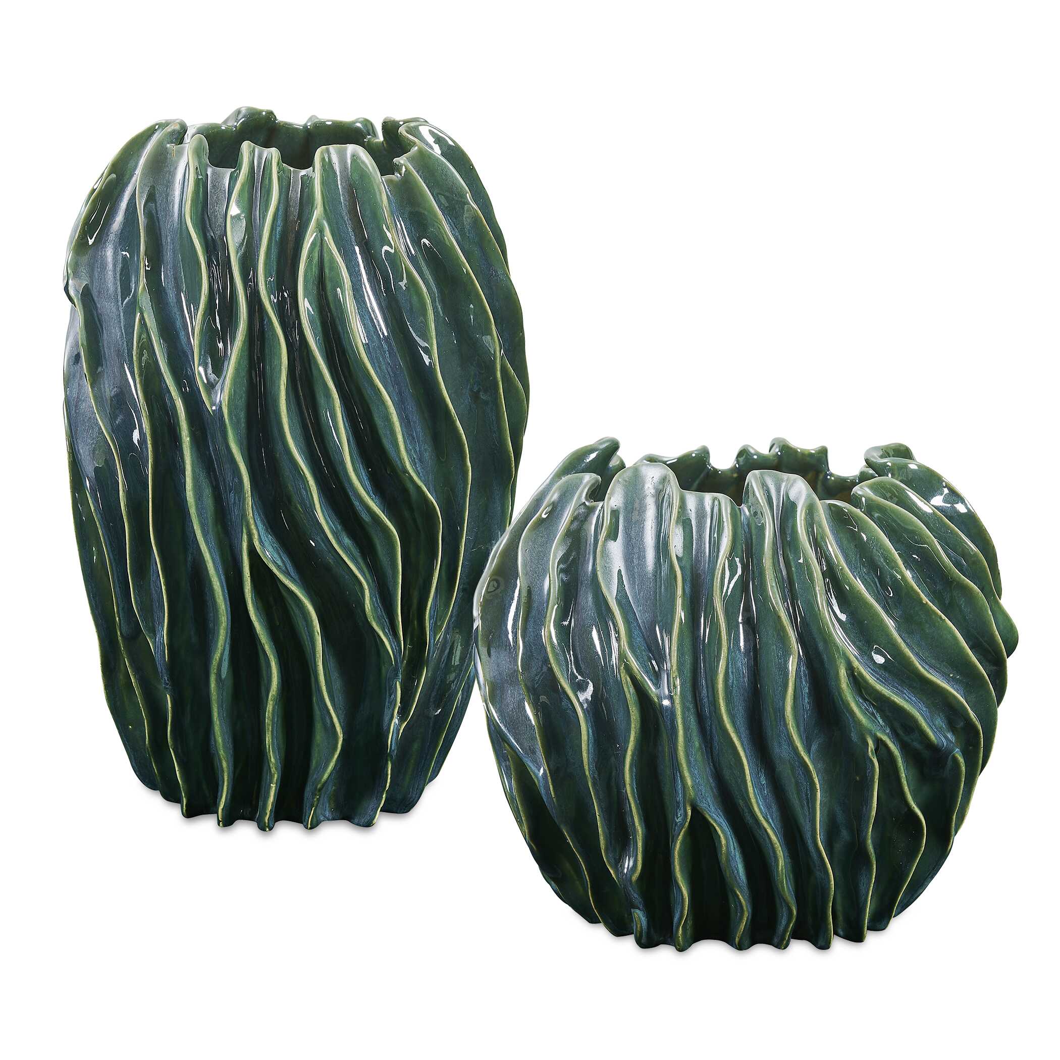 Uttermost Uttermost Veridian Ridge Indoor-Outdoor Vases Set/2