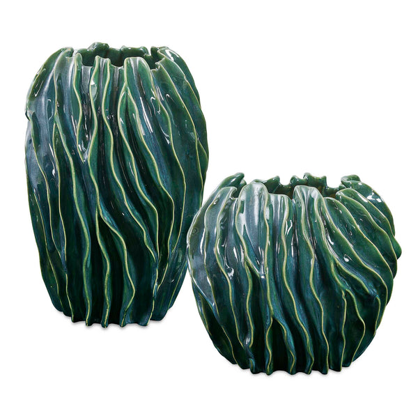 Uttermost Uttermost Veridian Ridge Indoor-Outdoor Vases Set/2