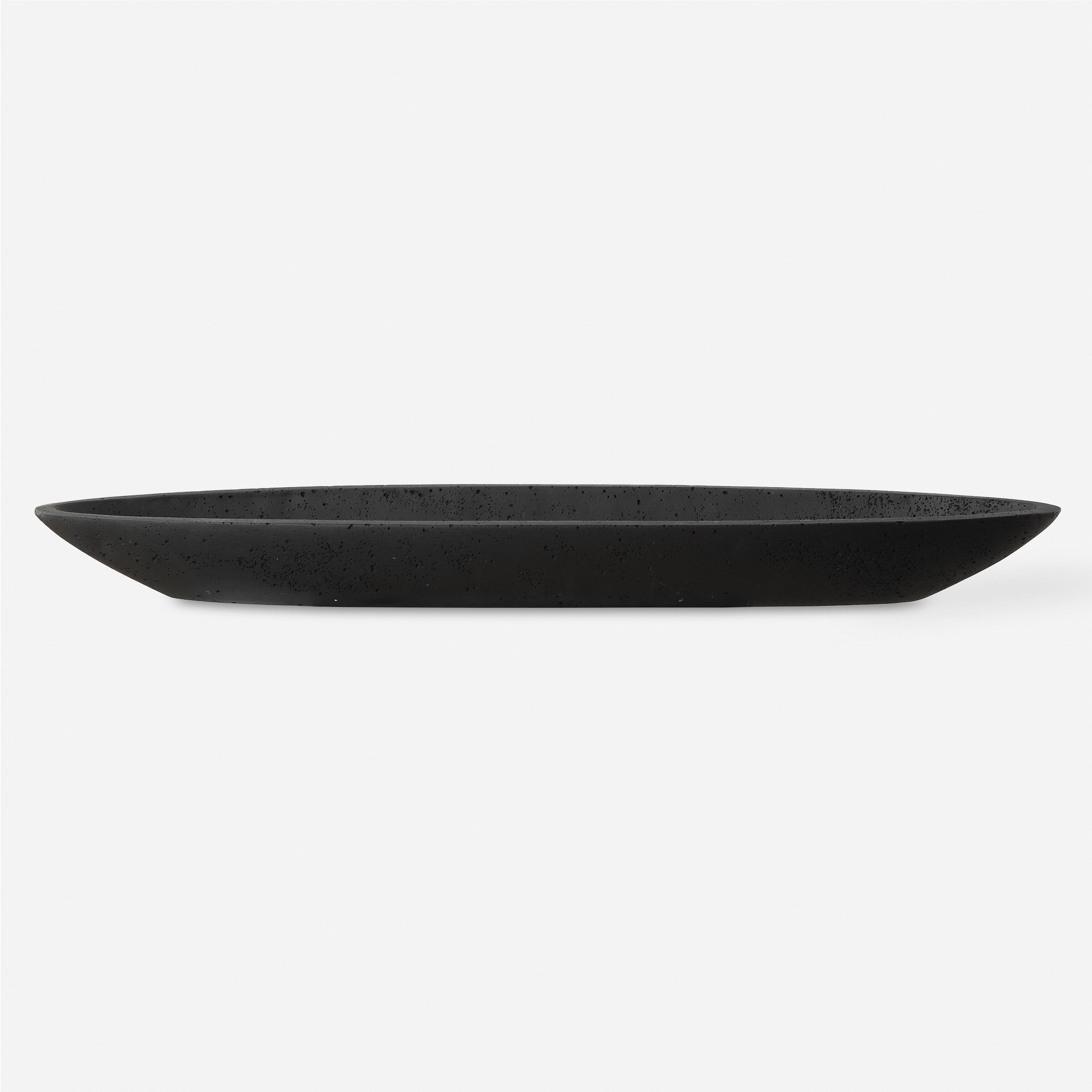 Uttermost Home Decor Uttermost Vessel Cast Black Canoe Bowl