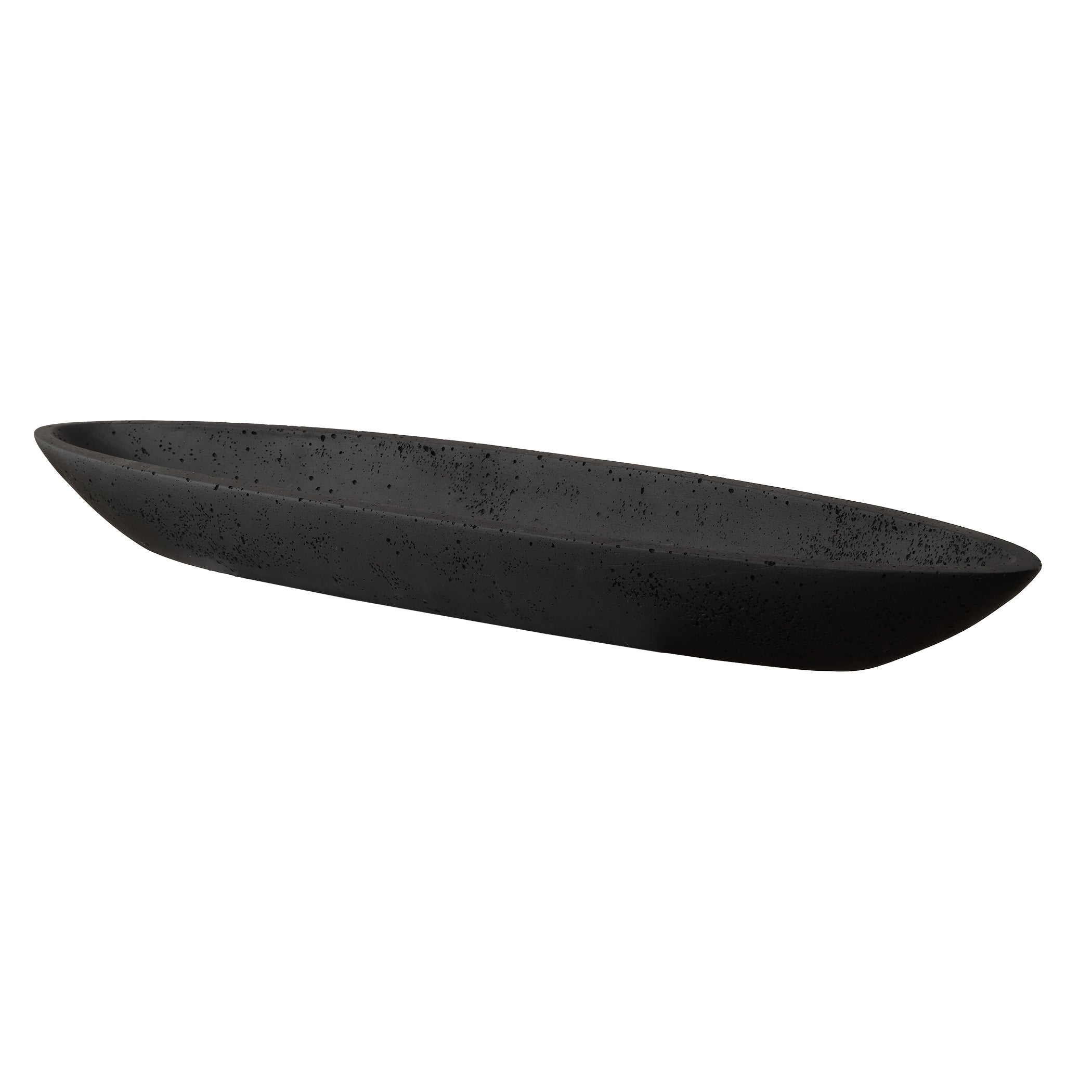 Uttermost Home Decor Uttermost Vessel Cast Black Canoe Bowl