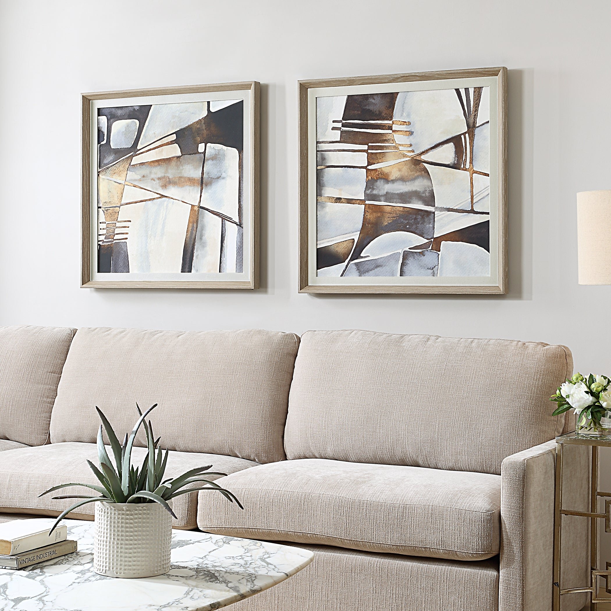 Uttermost Home Decor Oversize - Rate to be Quoted Uttermost Vetrina Framed Abstract Prints Set/2