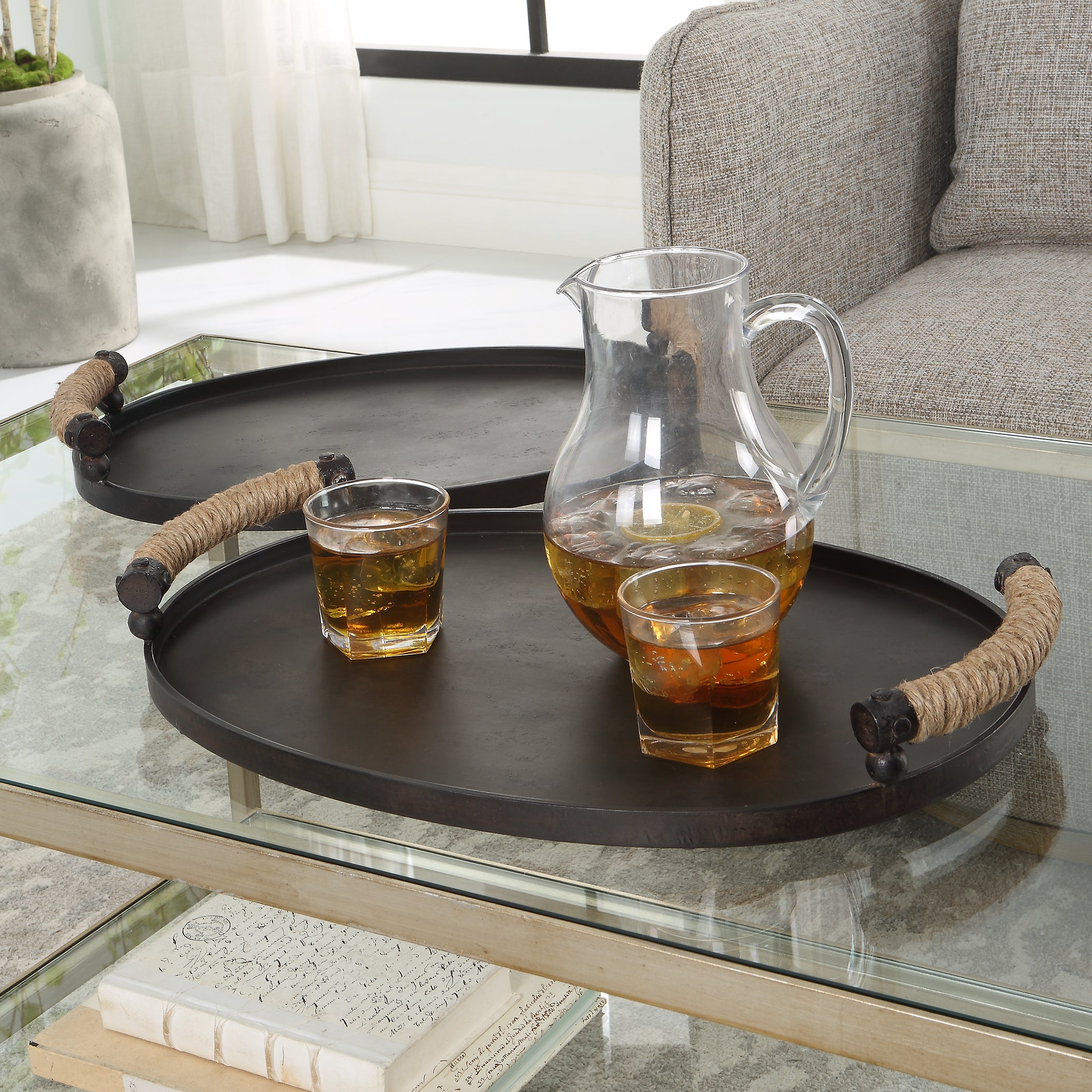 Uttermost Home Decor Uttermost Viggo Bronze Trays, Set/2