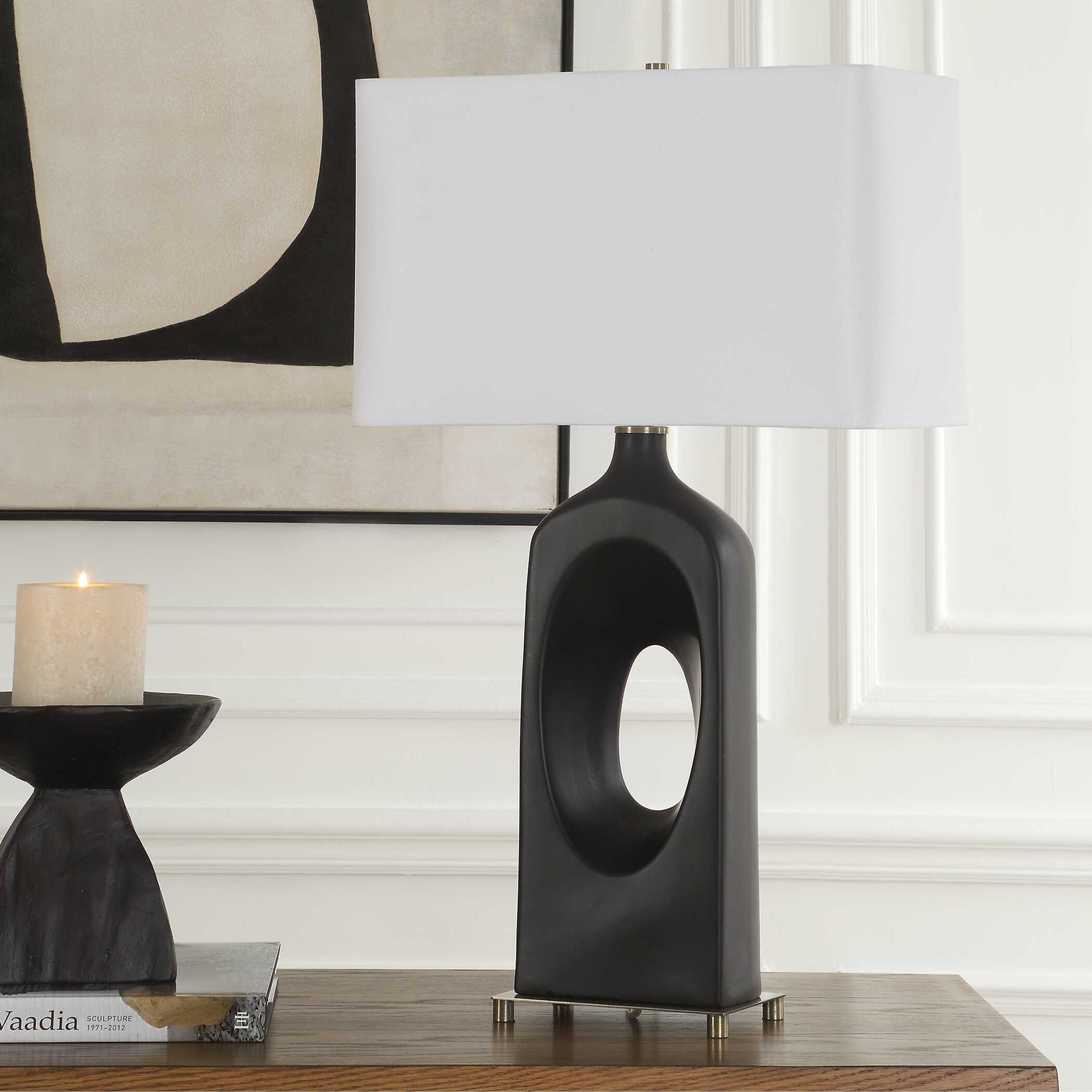 Uttermost Uttermost Void Matte Black Table Lamp