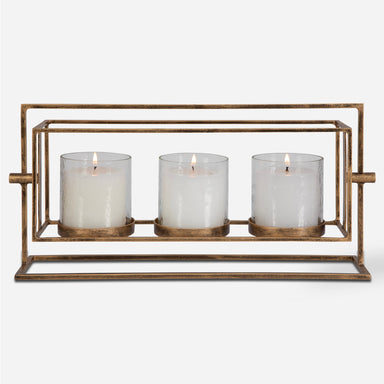 Uttermost Home Decor Uttermost Wenman Gold Triple Candleholder