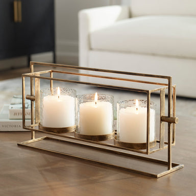 Uttermost Home Decor Uttermost Wenman Gold Triple Candleholder