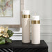 Uttermost Home Uttermost Wessex White Pillar Candleholders Set Of 2
