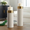 Uttermost Home Uttermost Wessex White Pillar Candleholders Set Of 2