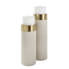 Uttermost Home Uttermost Wessex White Pillar Candleholders Set Of 2