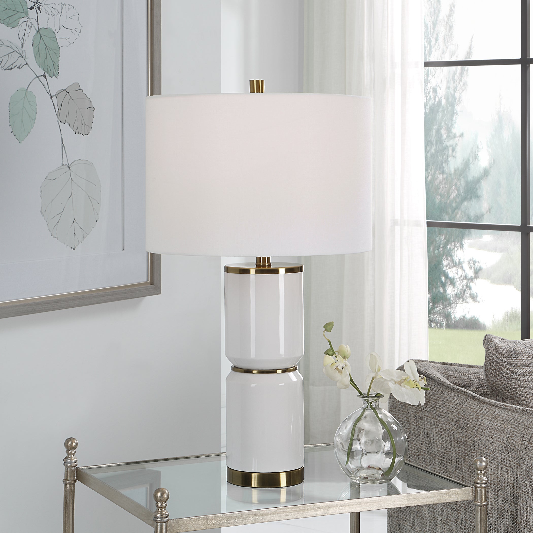 Uttermost Home Decor Uttermost White Gloss Table Lamp